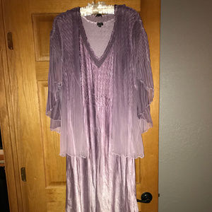 3x Komarov Chiffon and Charmeuse A-Line Dress